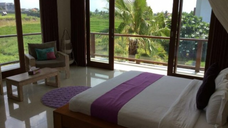 Beautiful villa with rice paddy view for sale in Batu Bolong Canggu