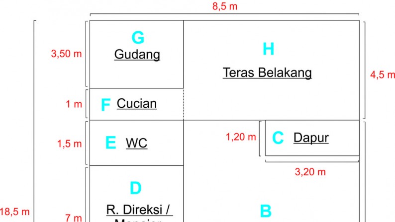 DISEWAKAN RUANGAN LUAS COCOK UNTUK KANTOR HARGA STANDART DI DAAN MOGOT