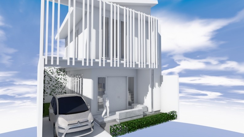 RUMAH BRAND NEW MIINIMALIS DALAM KEMPLEK DI JL BERUANG BINTARO JAYA 3A