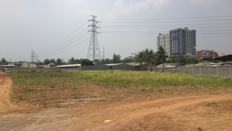 Tanah Karawang Barat 1,2 Ha Zona Komersial-Niaga-Gudang Cocok Untuk Hotel 500meter Dari Tol