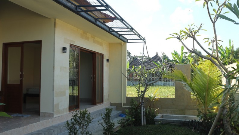 Brand New 1 Bedroom Villa With Beautiful Rice field View for Rent Located Just 5 Minute From Ubud Center