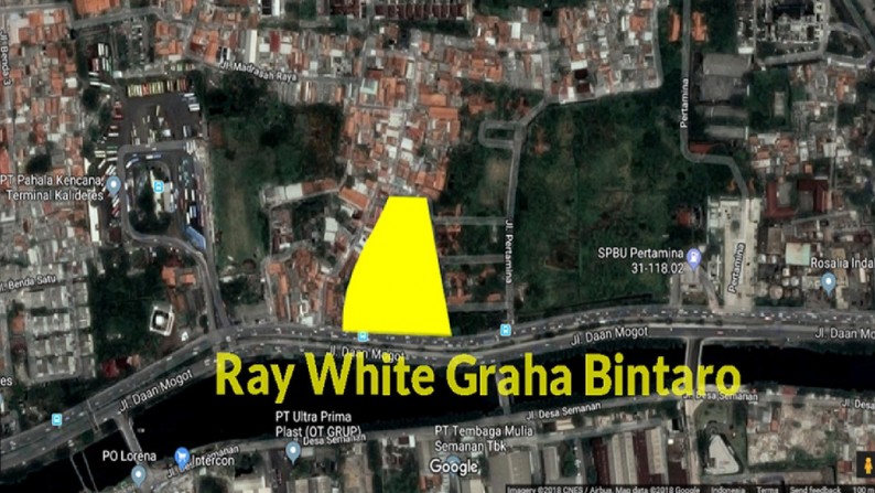 Dijual Tanah di Jl. Daan Mogot, Kalideres