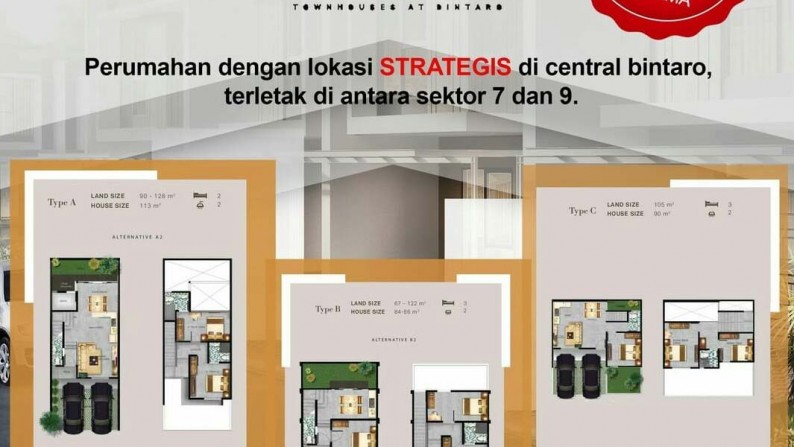 Rumah Primary, Lokasi Strategis diKisaran Bintaro Jaya @Cluster The Arcadia