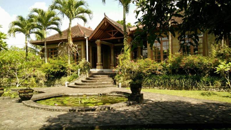 4 Bedroom Villa on 6500 sq m of Freehold Land with Beautifull Rice Field View 15 Minutes from Ubud Center