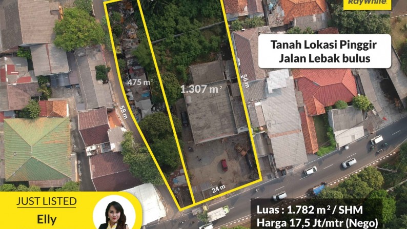 Tanah Lokasi Oke Banget Dekat MRT Lebak Bulus