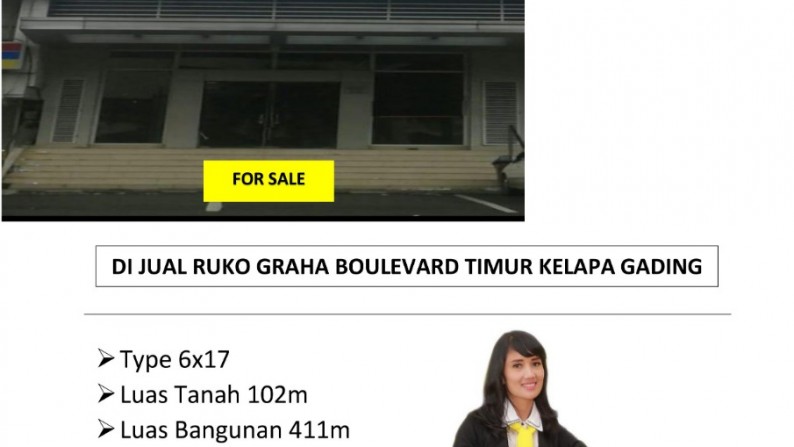 Dijual ruko 4 lantai Lokasi strategis di kelapa gading jakarta utara