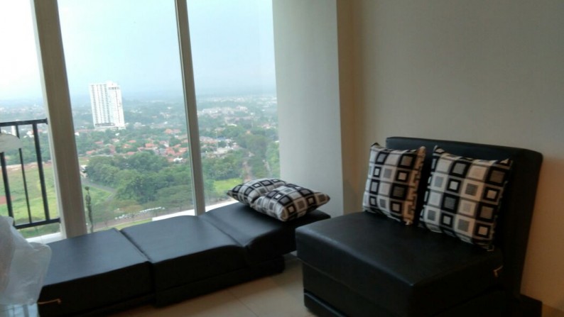 02 BEDROOM APARTMENT BARU SEMI FURNISHED DI PUSAT BSD HANYA 900 JUTA SAJA