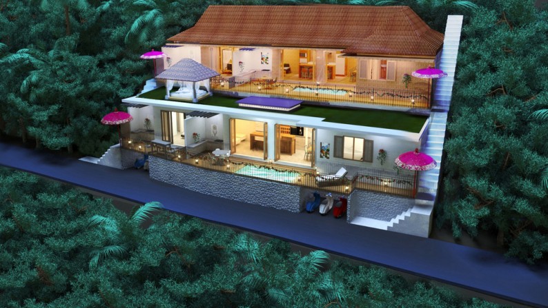 A 2 Bedroom Leasehold Villa with Jungle Views for Sale 7 Minutes from Ubud Center