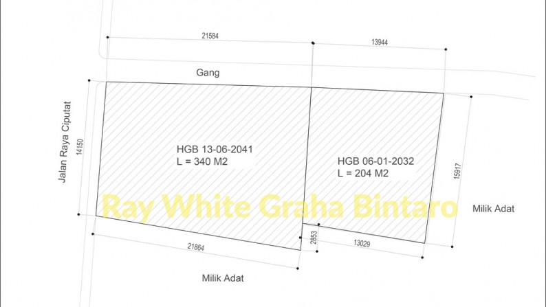 Dijual Tanah di Jl Raya Ciputat