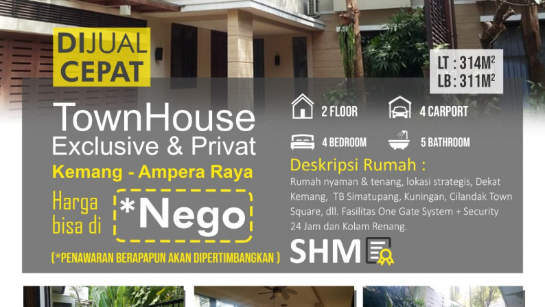 Rumah Mewah Klasik Modern Didaerah Elit Kemang