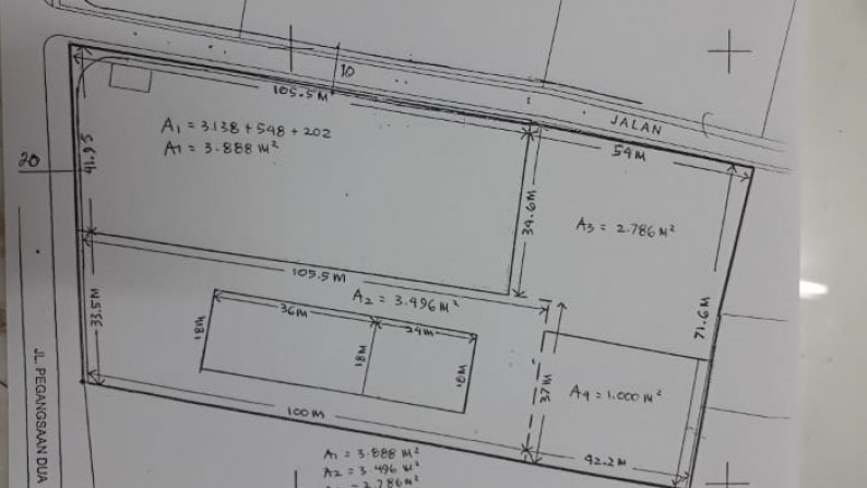 Tanah Posisi Bagus, Kotak Jarang Ada Jl Pegangsaan Dua Luas 11.170m2