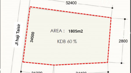 Tanah Strategis di Pinggir jalan Kemanggisan Jakarta Barat