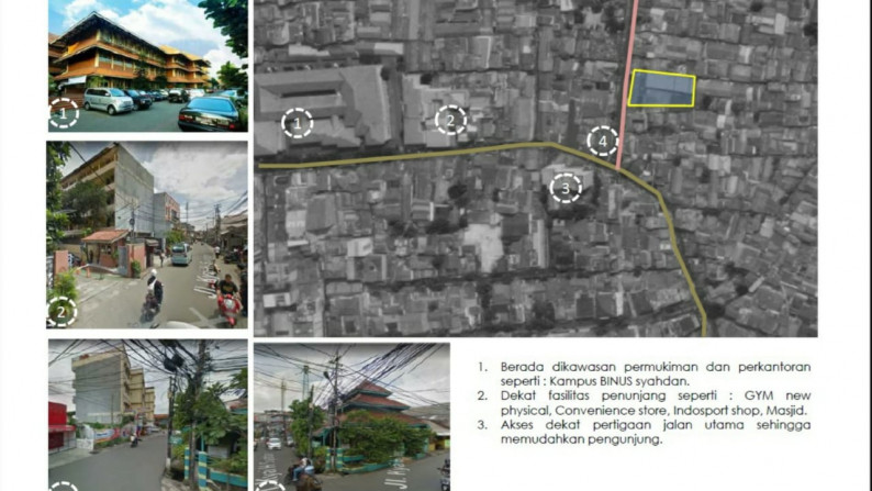 Tanah Strategis di Pinggir jalan Kemanggisan Jakarta Barat