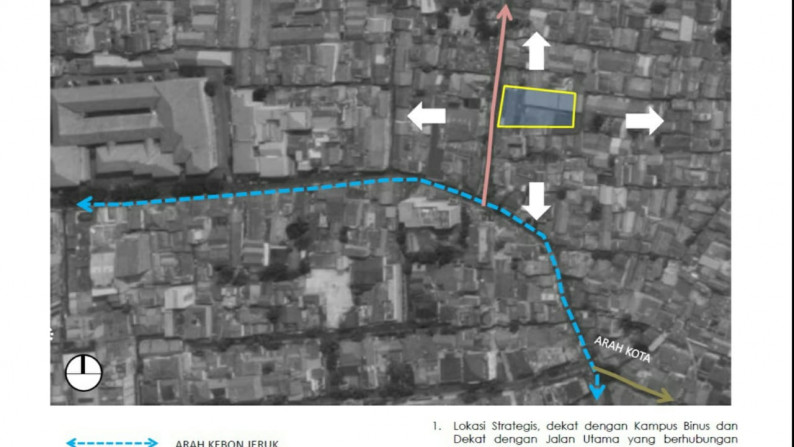 Tanah Strategis di Pinggir jalan Kemanggisan Jakarta Barat