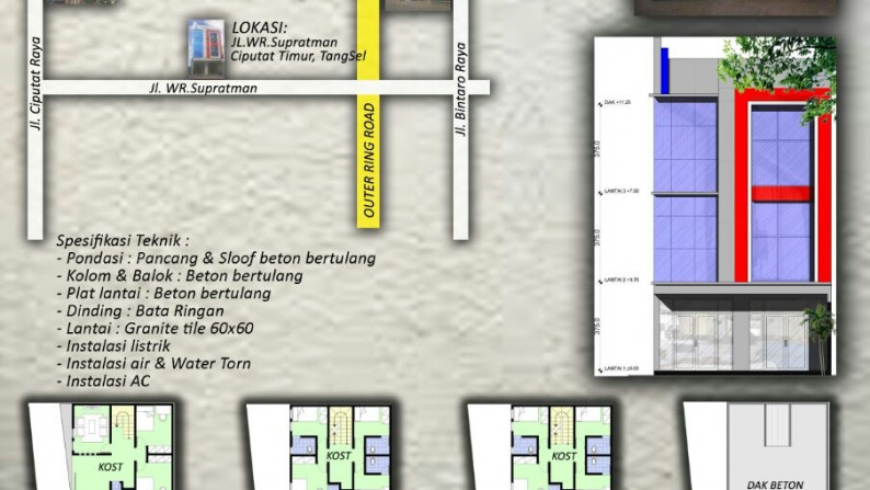 Dijual ruko + kosan di dekat UIN ciputat